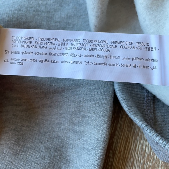 ZARA Cropped Gray Sweatshirt Size L - Picture 7 of 9